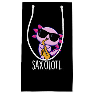 Sax-olotl Grappige Saxofoon Puns Donker BG Klein Cadeauzakje