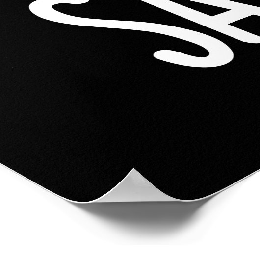 Sax-olotl Grappige Saxofoon Puns Donker BG Poster (Hoek)