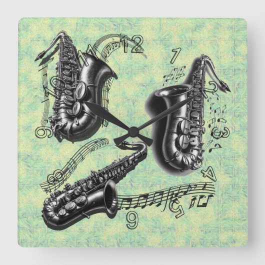 Sax Vierkante Klok (Voorkant)