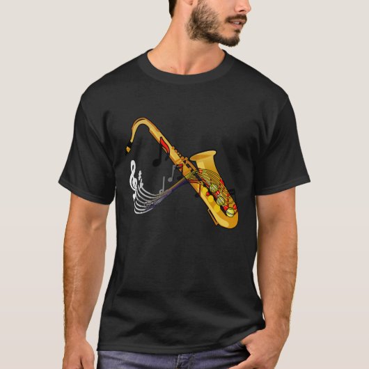saxafon t-shirt (Voorkant)