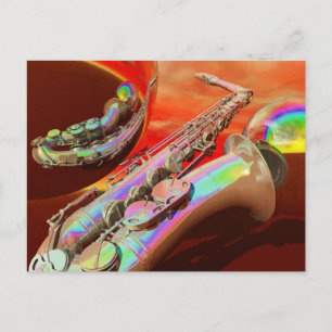 Saxaphone by Lenny Briefkaart