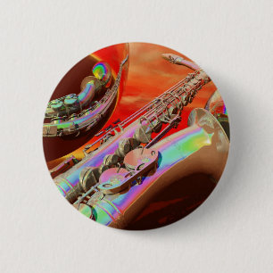 Saxaphone by Lenny Ronde Button 5,7 Cm