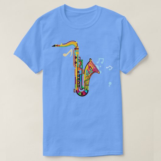 Saxaphone Funny Gifts Musical Instrument T-shirt (Design voorkant)
