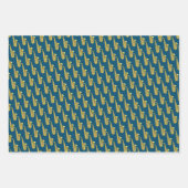 Saxaphone Woodwind Muzikaal ontwerp Inpakpapier Vel (Voorkant 3)