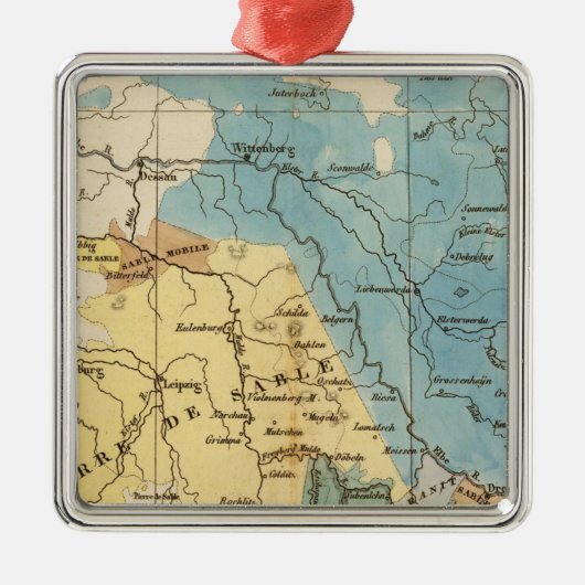 Saxe mineralogique metalen ornament (Voorkant)