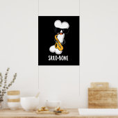 Saxo-bone Grappig bot grappig muziek woordspeling  Poster (Keuken)
