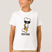 Saxo-bone Grappig bot grappig muziek woordspeling T-shirt (Voorkant)