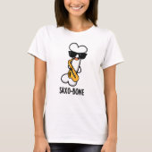 Saxo-bone Grappig bot grappig muziek woordspeling T-shirt (Voorkant)