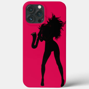 Saxo Jazz Music Girl - Uw kleur - Tekst Case-Mate iPhone Case