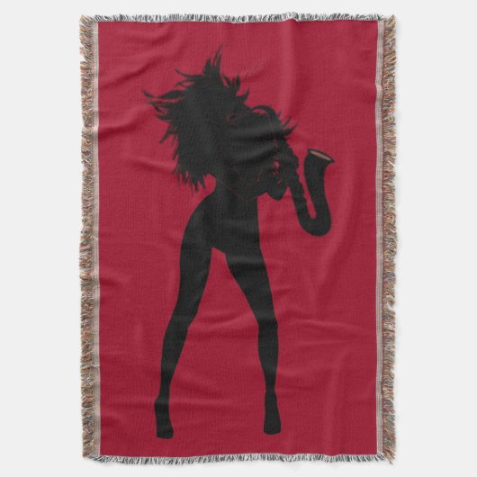 Saxo vrouw gooien deken (Voorkant Verticaal)