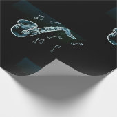 saxofon en Muzieknoten Cadeaupapier (Hoek)