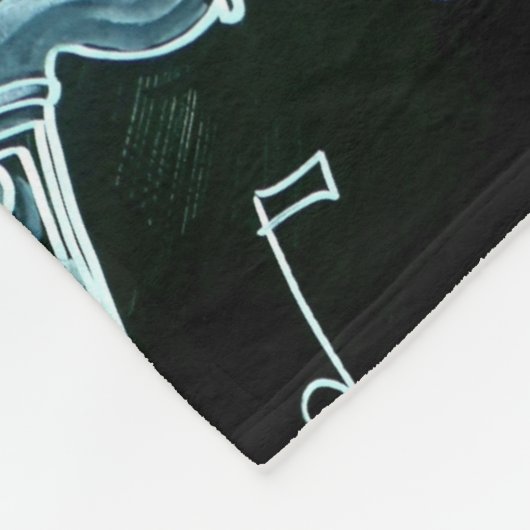 saxofon en Muzieknoten Fleece Deken (Hoek)