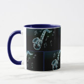 saxofon en Muzieknoten Mok (Links)