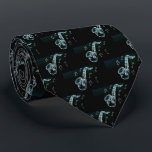 saxofon en Muzieknoten Stropdas<br><div class="desc">moderne tekening van een saxofone met drijvende muzieknoten.</div>