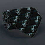 saxofon en Muzieknoten Stropdas<br><div class="desc">moderne tekening van een saxofone met drijvende muzieknoten.</div>