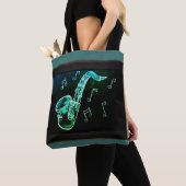 saxofon en Muzieknoten Tote Bag (Dichtbij)
