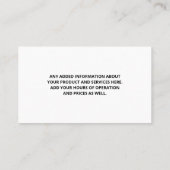 Saxofone | Achtergrond marmer Slate Visitekaartje (Achterkant)