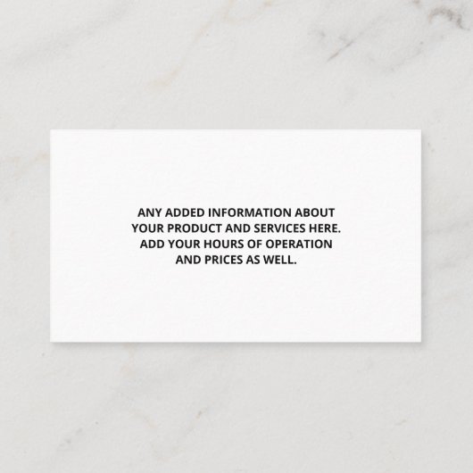 Saxofone | Achtergrond marmer Slate Visitekaartje (Achterkant)