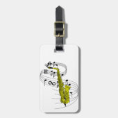Saxofone Bagagelabel (Voorkant verticaal)
