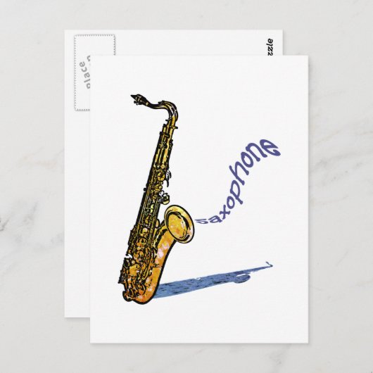 Saxofone Briefkaart (Voorkant / Achterkant)