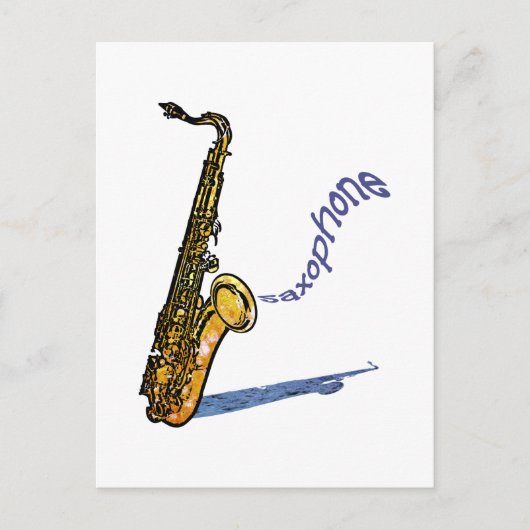 Saxofone Briefkaart (Voorkant)