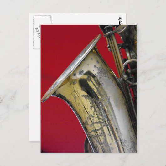 Saxofone Briefkaart (Voorkant / Achterkant)