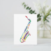 Saxofone Briefkaart (Staand voorkant)