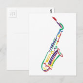Saxofone Briefkaart (Voorkant / Achterkant)