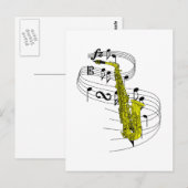 Saxofone Briefkaart (Voorkant / Achterkant)