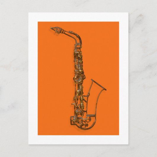 Saxofone Briefkaart (Voorkant)