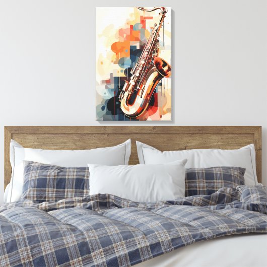 Saxofone Canvas Afdruk (Insitu (Slaapkamer))