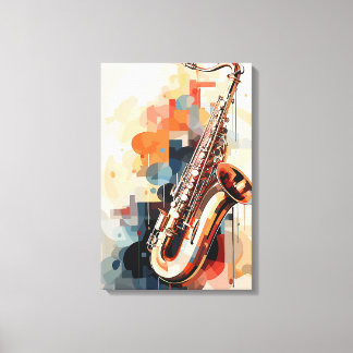 Saxofone Canvas Afdruk
