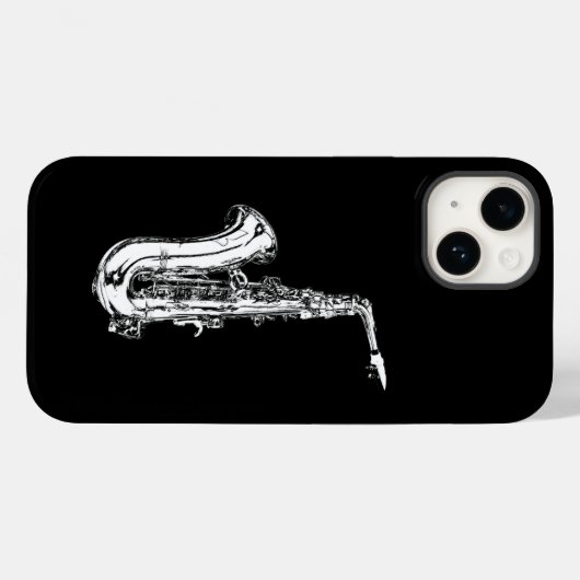 Saxofone Case-Mate iPhone Case (Achterkant (horizontaal))