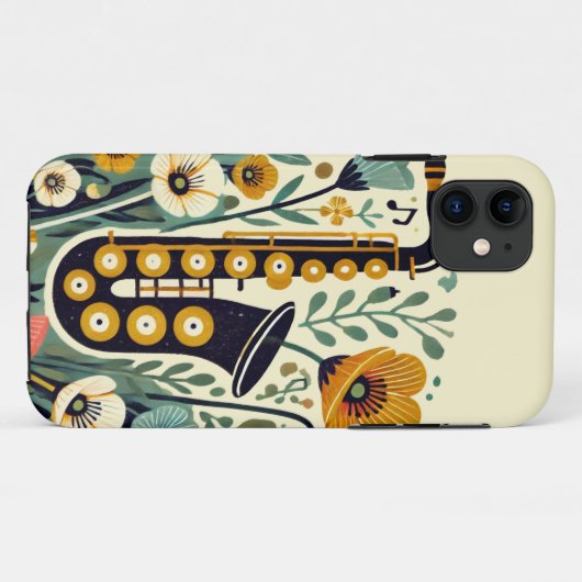 Saxofone Case-Mate iPhone Case (Achterkant (horizontaal))