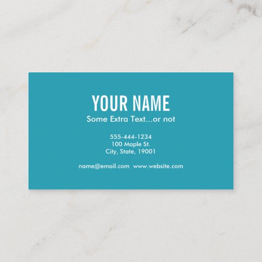 Saxofone Confetti Visitekaartje (Achterkant)