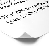 Saxofone-definitie Poster (Hoek)