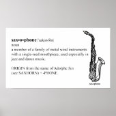 Saxofone-definitie Poster (Voorkant)