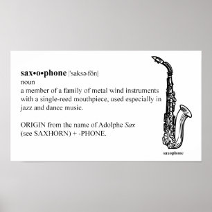 Saxofone-definitie Poster