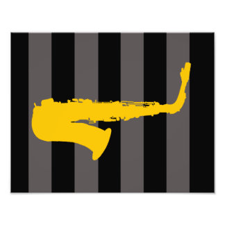 Saxofone Foto Afdruk