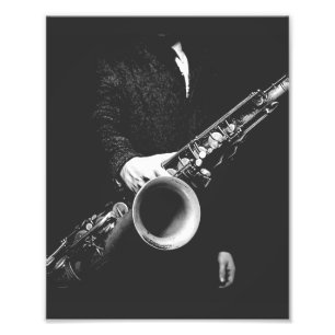 Saxofone Foto Afdruk