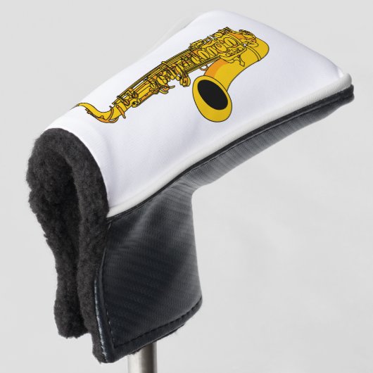 Saxofone Golfheadcover (3/4 voorkant)