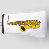 Saxofone Golfheadcover (Voorkant)