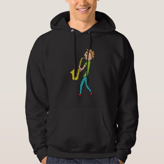 Saxofone Hoodie (Voorkant)