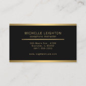 saxofone instructeur visitekaartje (Achterkant)