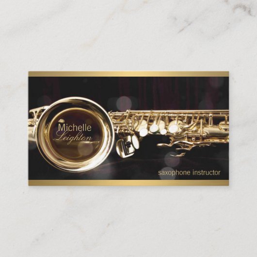 saxofone instructeur visitekaartje (Voorkant)