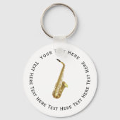 Saxofone-instrument Sleutelhanger (Voorkant)