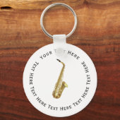 Saxofone-instrument Sleutelhanger (Voorkant)