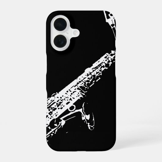 Saxofone iPhone 16 Hoesje (Achterkant)
