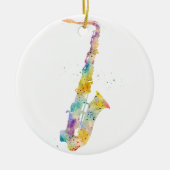 Saxofone Keramisch Ornament (Voorkant)