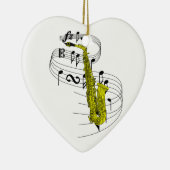 Saxofone Keramisch Ornament (Rechts)